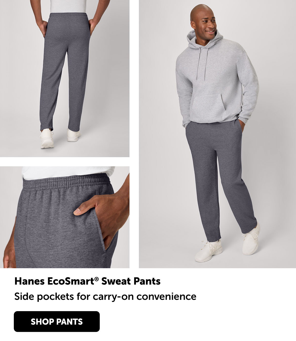 Hanes EcoSmart Men's Fleece Sweatpants with Pockets