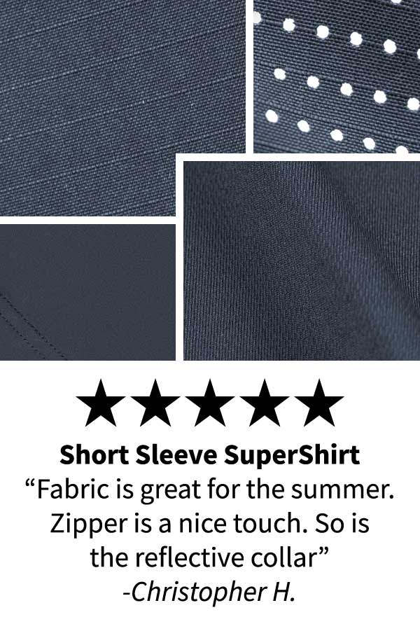Summer Uniforms are breathable, moisture wicking and include features such as breathable side mesh panels and 4 way stretch