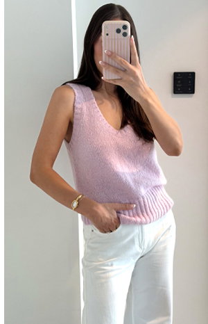 JAG Lily Vest Pink Frost