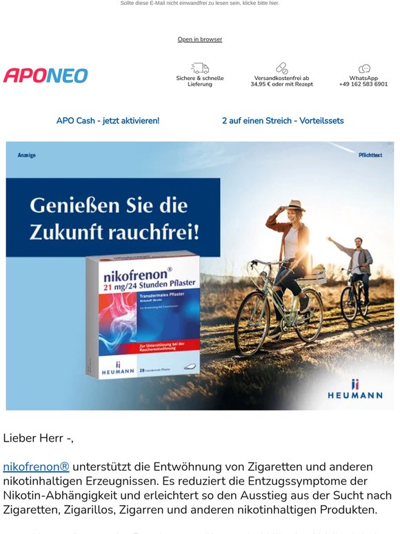 🚭 10 % Gutschein* auf nikofrenon® - exklusiv für Sie! 🚭