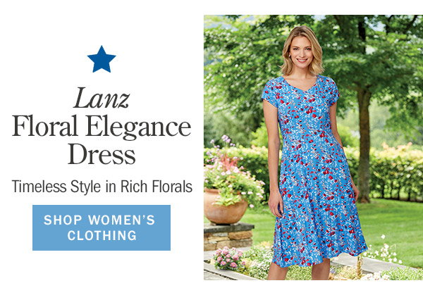 Lanz Floral Elegance Dress Timeless Style in Rich Florals. Shop Women's Clothing. Lanz Floral Elegance Dress