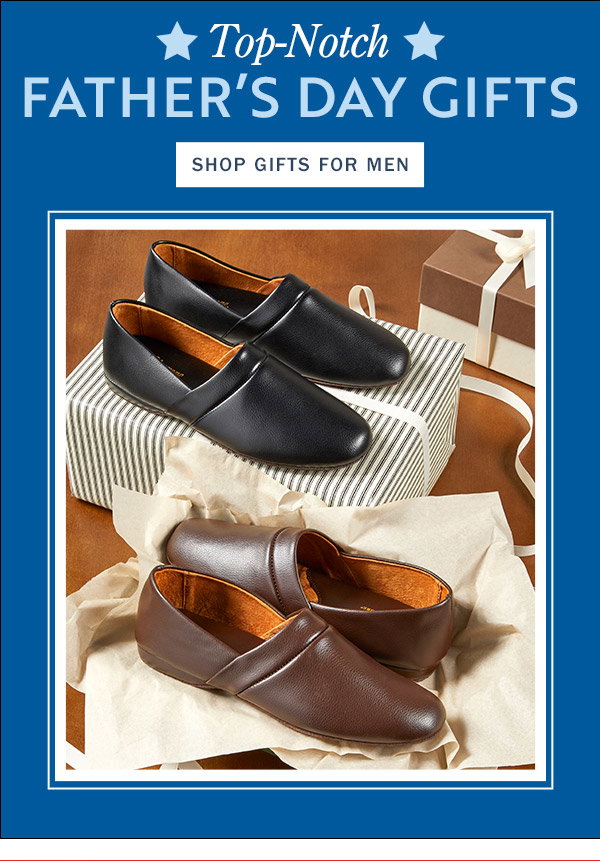Top-Notch Father's Day Gifts. Shop Gifts for Men. Men's Classic Leather Slippers