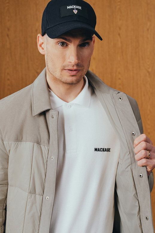 HENRIK Mixed-Media Suede Shirt Jacket