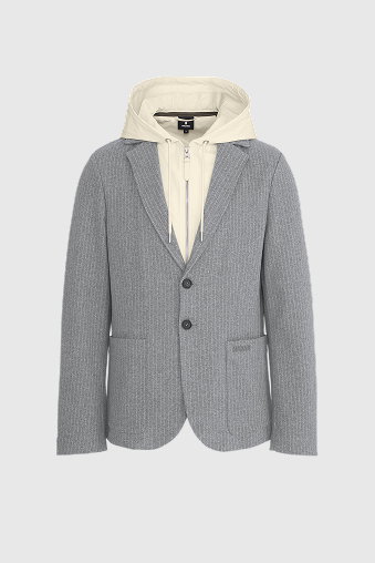 WELLS-K 2-in-1 Brushed Knit Blazer With Removable Bib