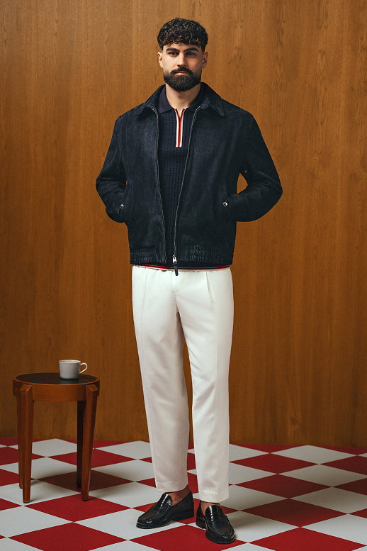 GIOVANNI-SU Suede Bomber Jacket