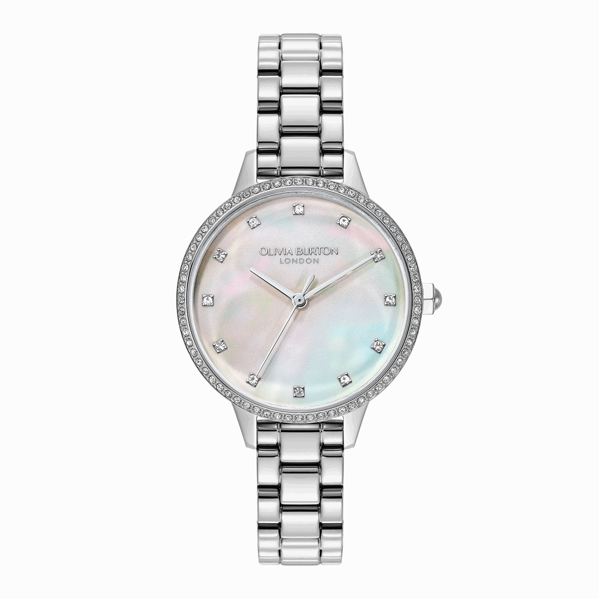 Olivia Burton Silver Captivate Mother of Pearl Dial Watch