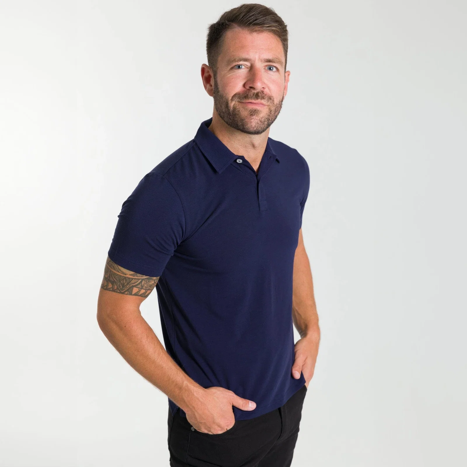 Image of Midnight Blue Tech Polo