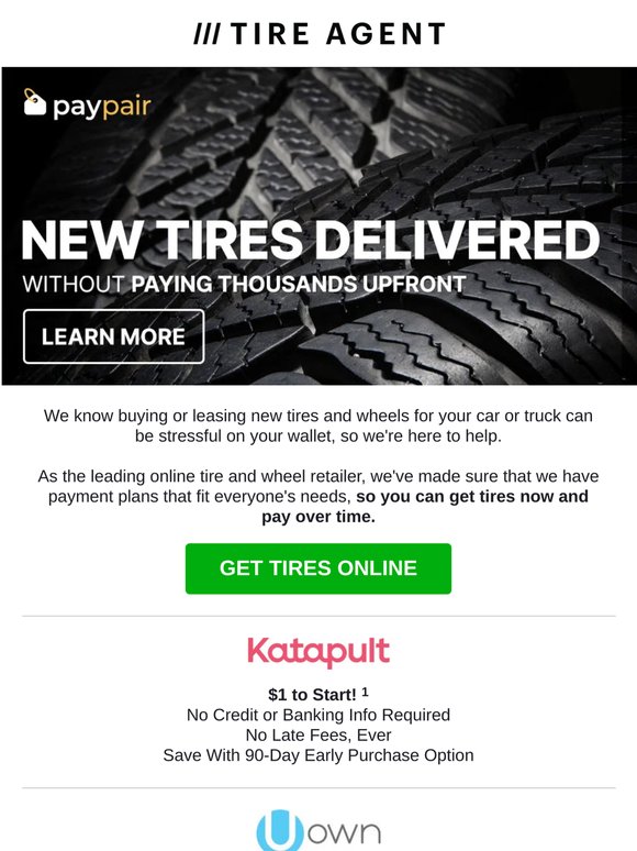 Need New Tires? Flexible Payment Plans Await!