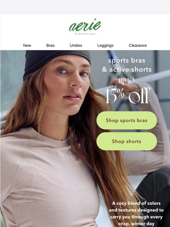 Sports Bras & Activewear up to 15% Off