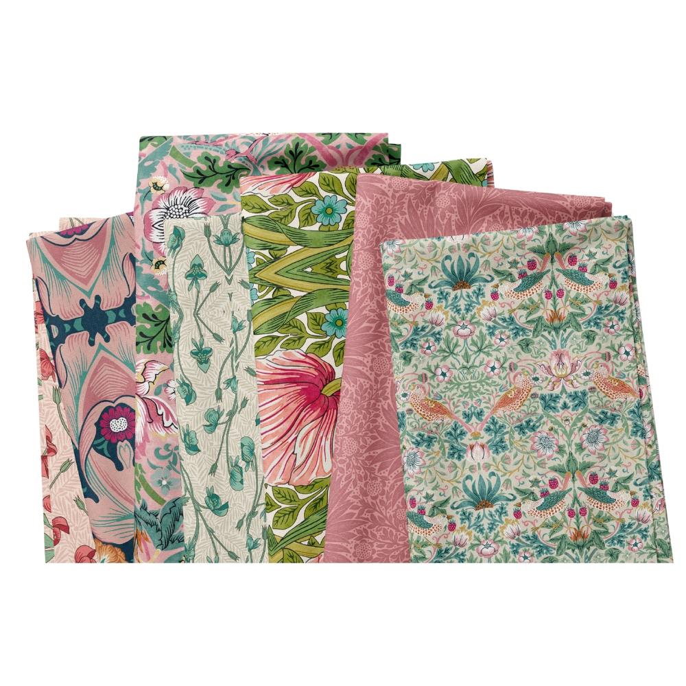 Image of Morris & Co. Bedford Park Cotton Lawn - FreeSpirit Fabrics - Fat Quarter Bundle - 7-Pieces