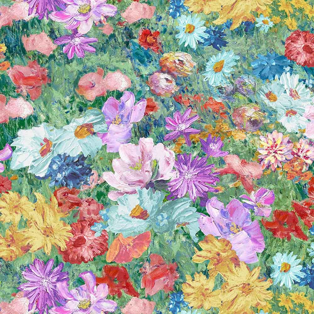 Image of Timeless Treasures - Impression by Chong-a Hwang - Digital - Impression Floral - Green - Yardage