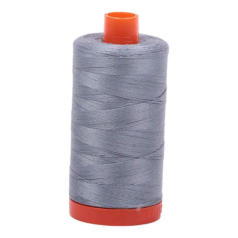 Image of Light Blue Grey 50wt Aurifil 100% Cotton Mako Thread Large Spool 1,422 yards