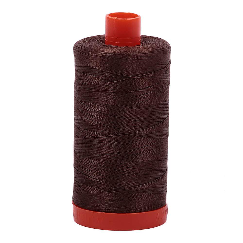 Image of Medium Bark 50wt Aurifil 100% Cotton Mako Thread Large Spool 1,422 yards