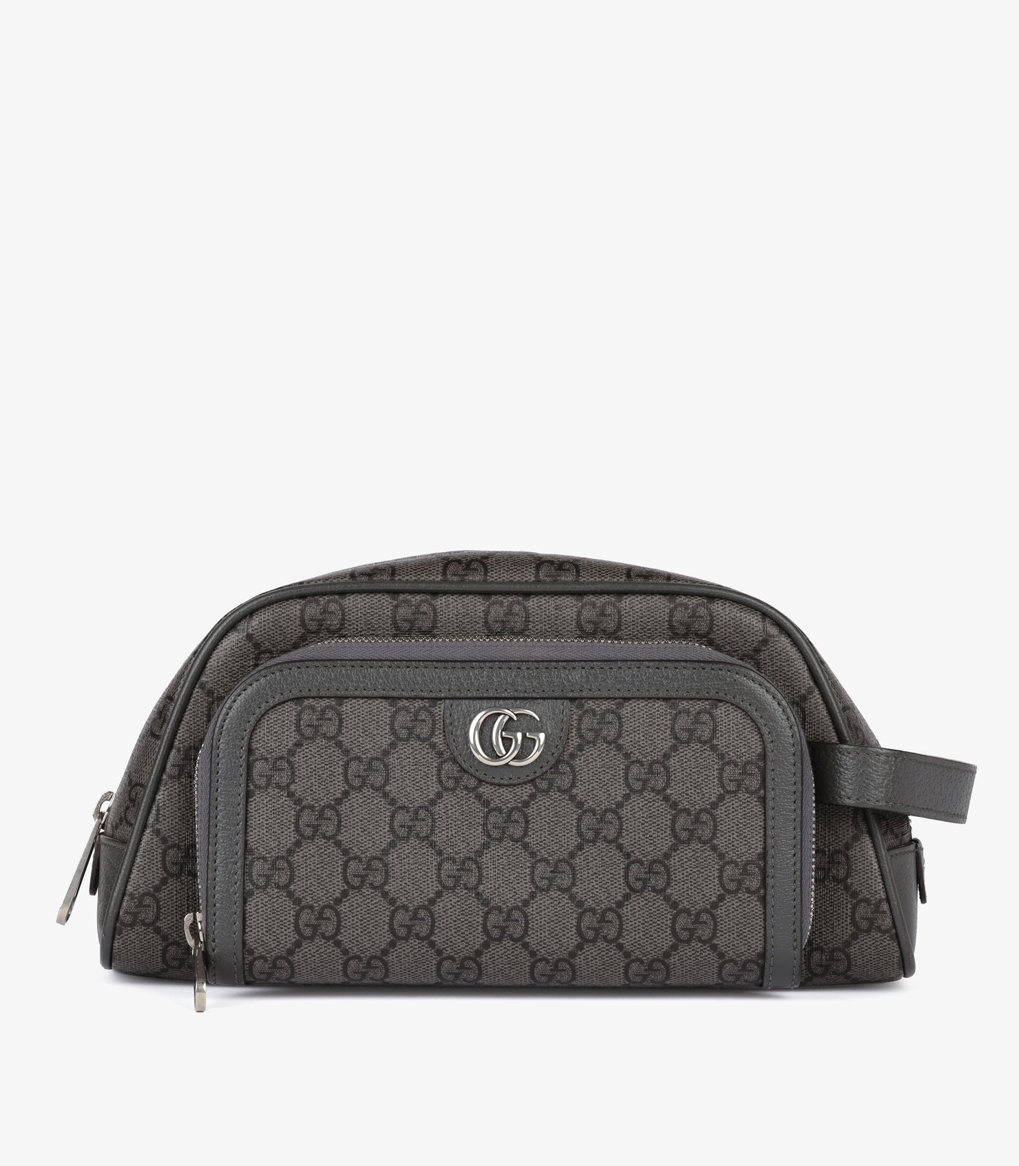 Grey GG Supreme Coated Canvas & Pigskin Leather Ophidia Toiletry Pouch