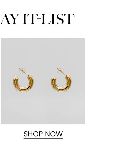 Gold mini chunky hoops