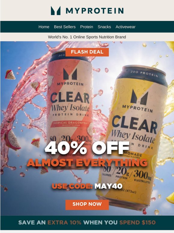 40% off (almost) everything 🔥 EXTRA 10% OFF
