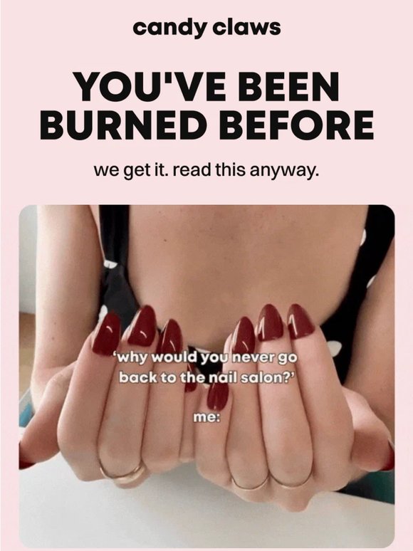 "why would you never go back to the salon?"