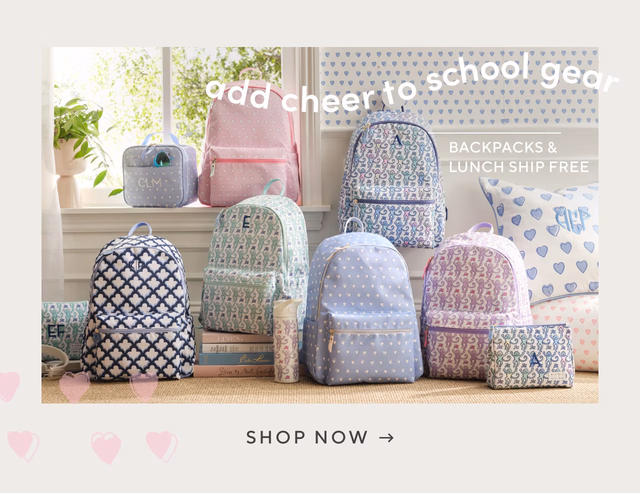 Add cheer to school gear