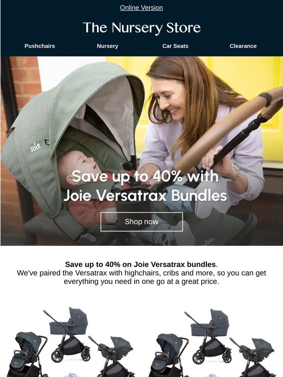 Save up to 40% with the Joie Versatrax