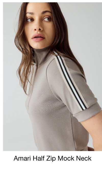 Shop Amari Zip Mock Neck