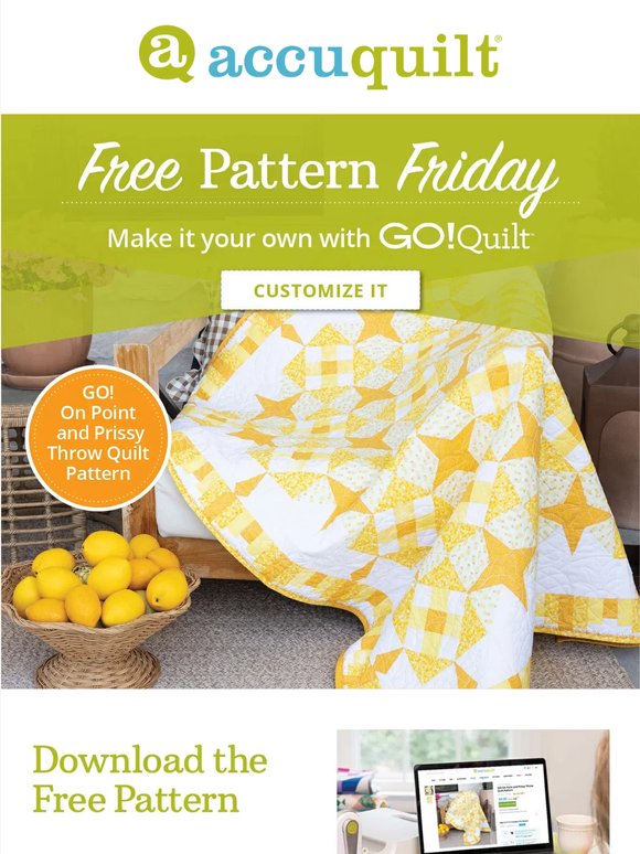 FREE Pattern Friday is Here! GO! On Point and Prissy Throw Quilt
