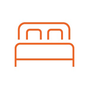 Icon of a bed.