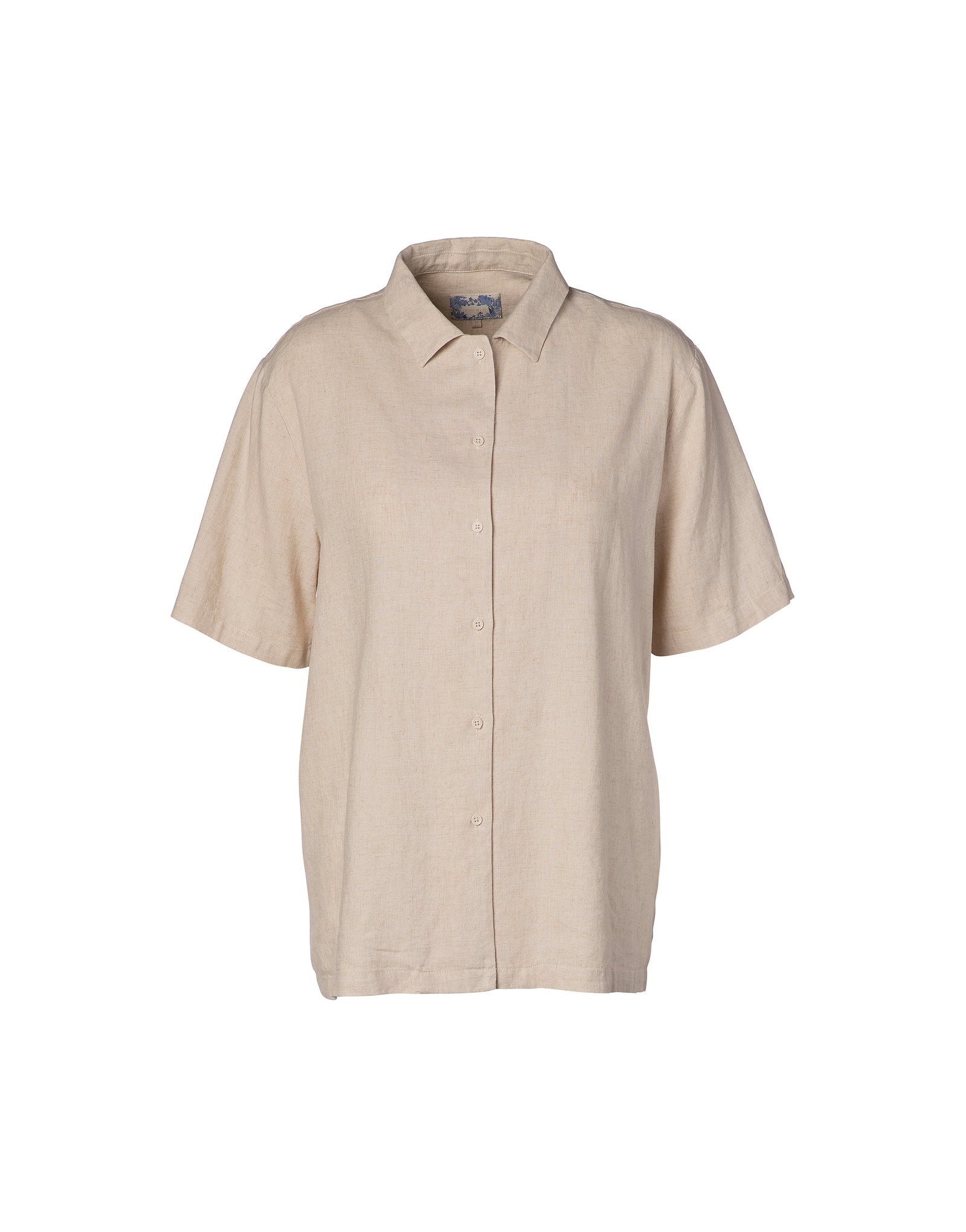 Image of Essenza Zola Uni Natural Linen Top Kurzarm M