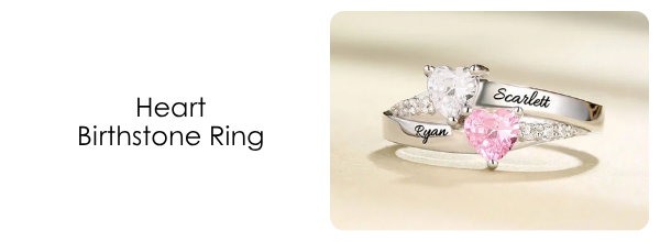 Heart Birthstone Ring