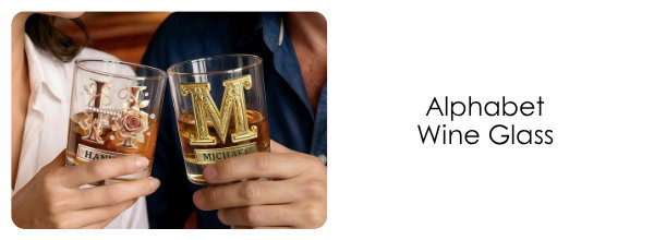 Alphabet Wine Glass