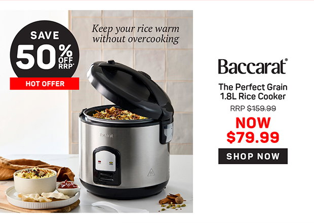 Baccarat The Perfect Grain 1.8L Rice Cooker
