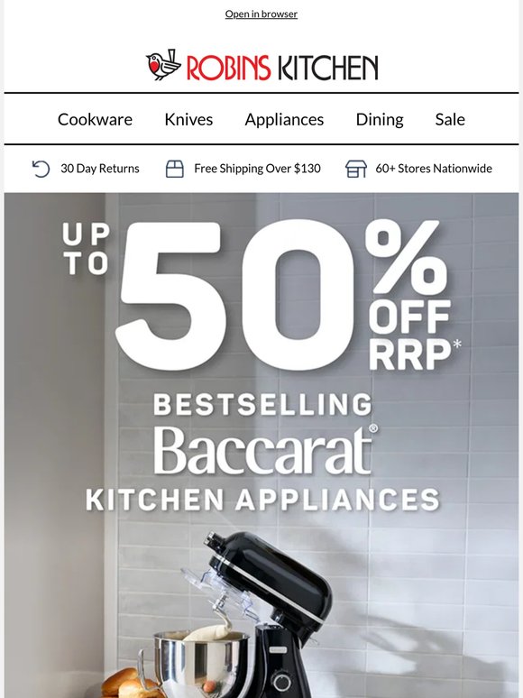 Appliance Must-Haves, Up to 50% OFF ⚡