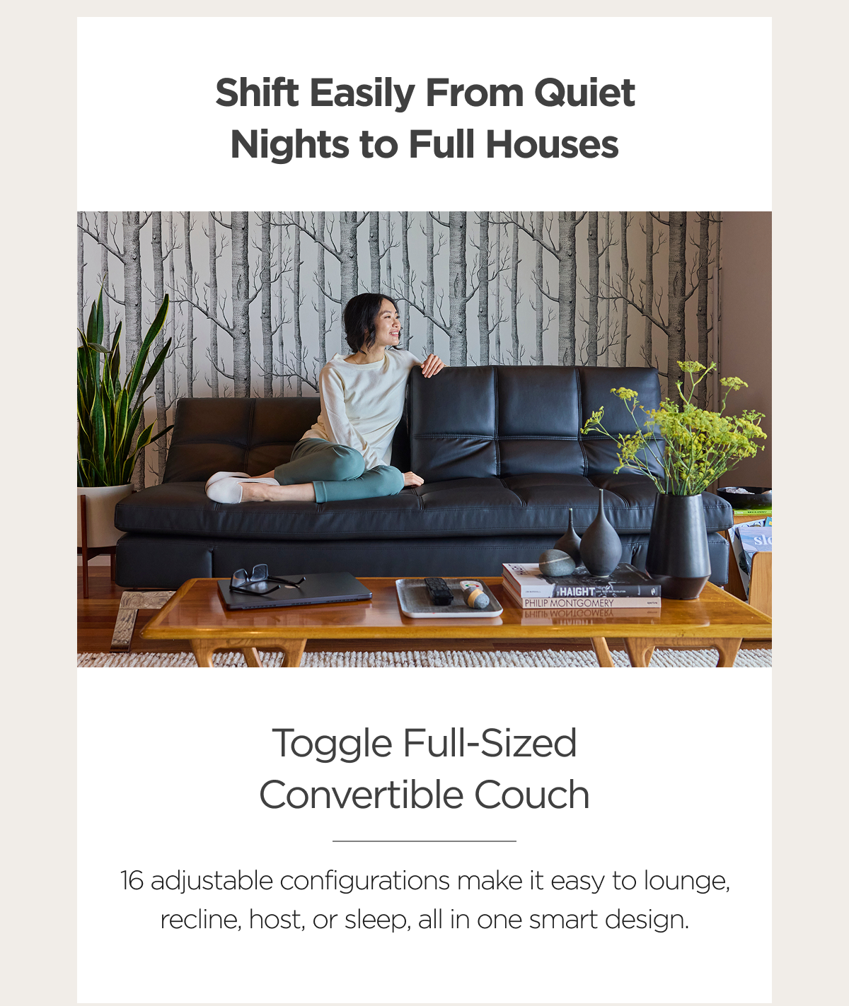Toggle Full-Sized Convertible Couch