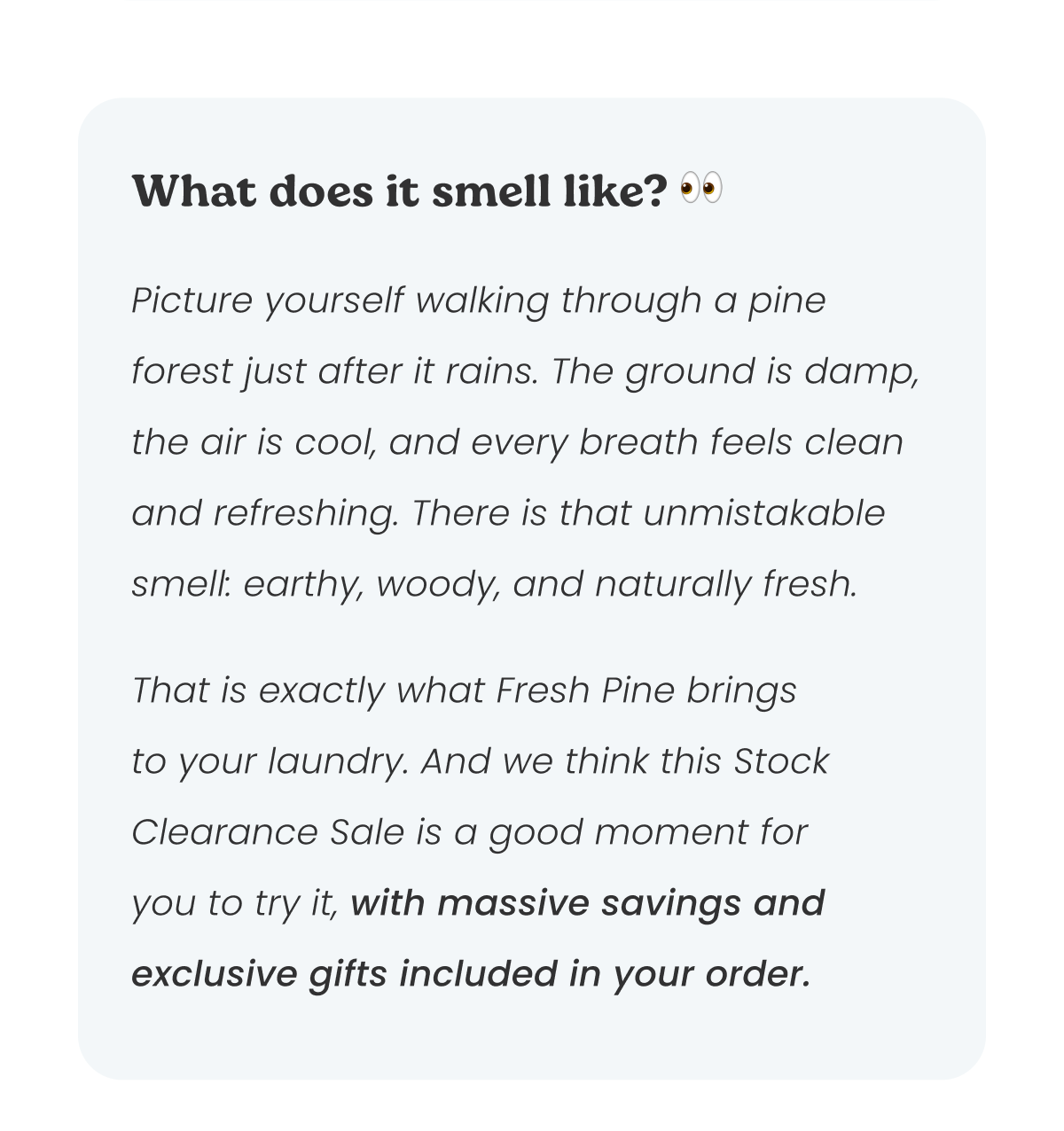 What does it smell like? 👀