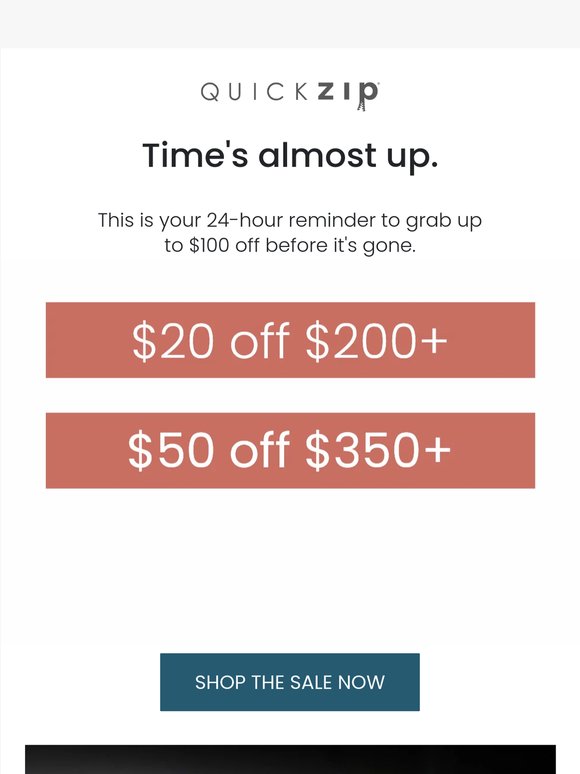 24 hours left to save up to $100