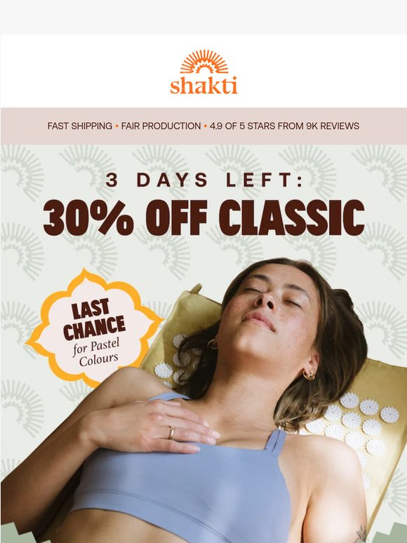 3 days left: 30% off Classic