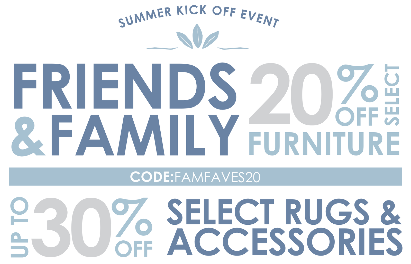 20% OFF Furniture With Code FAMFAVES20 
