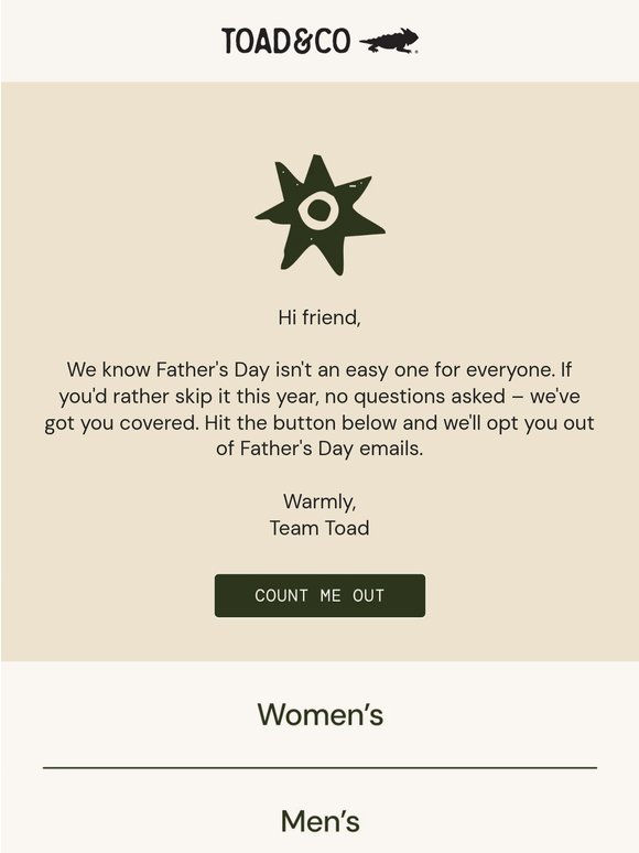 Want to Skip Father's Day Emails?