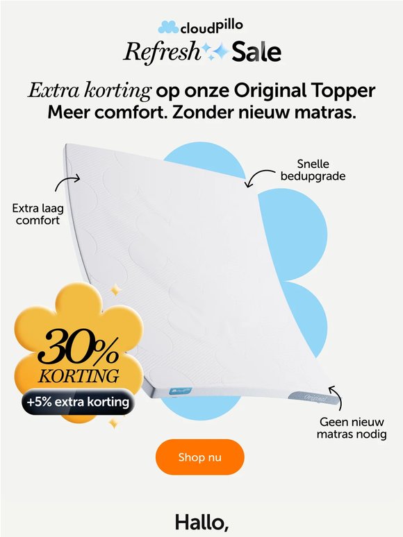 Nu extra korting op de Original Topper