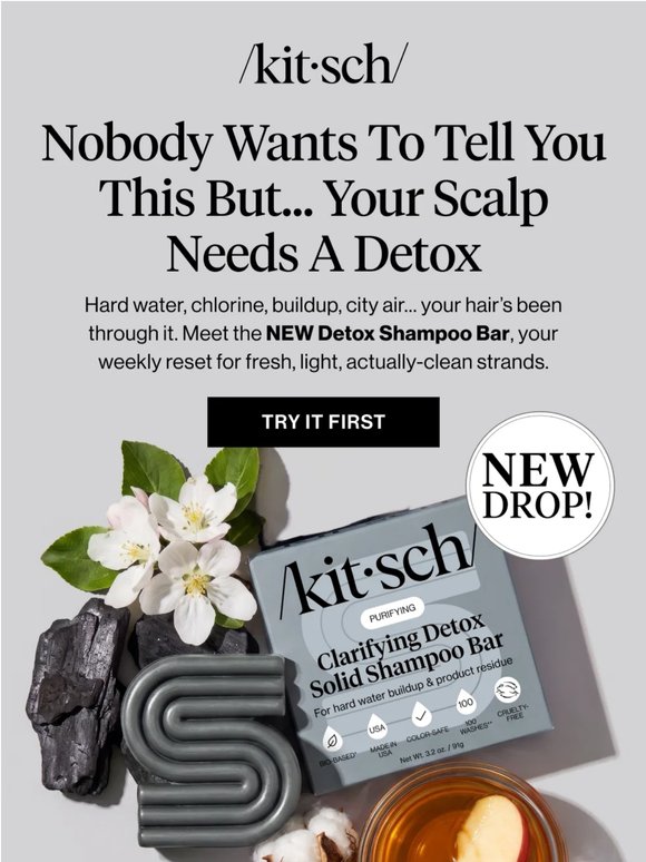 NEW! Detox Solid Shampoo Bar 🖤