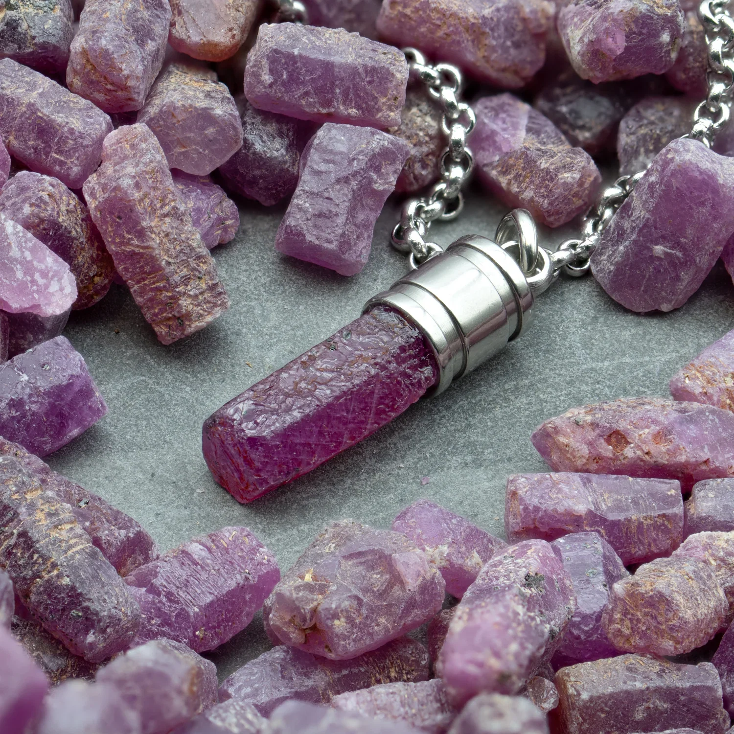 Image of Rough Ruby Pendant