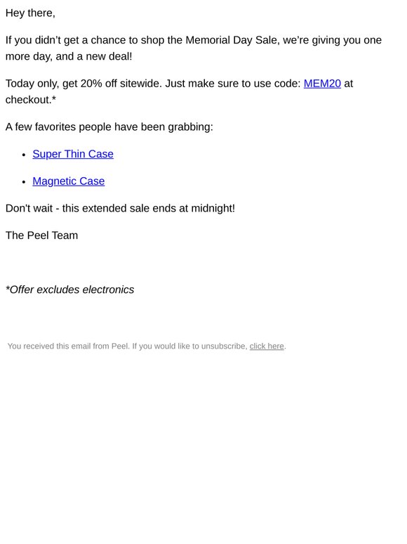 Savings Extended! 20% Off Today Only ⏰