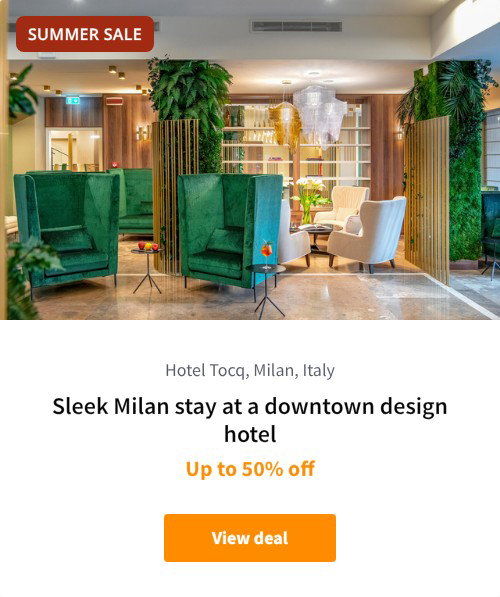 Sleek Milan stay at a downtown design hotel
