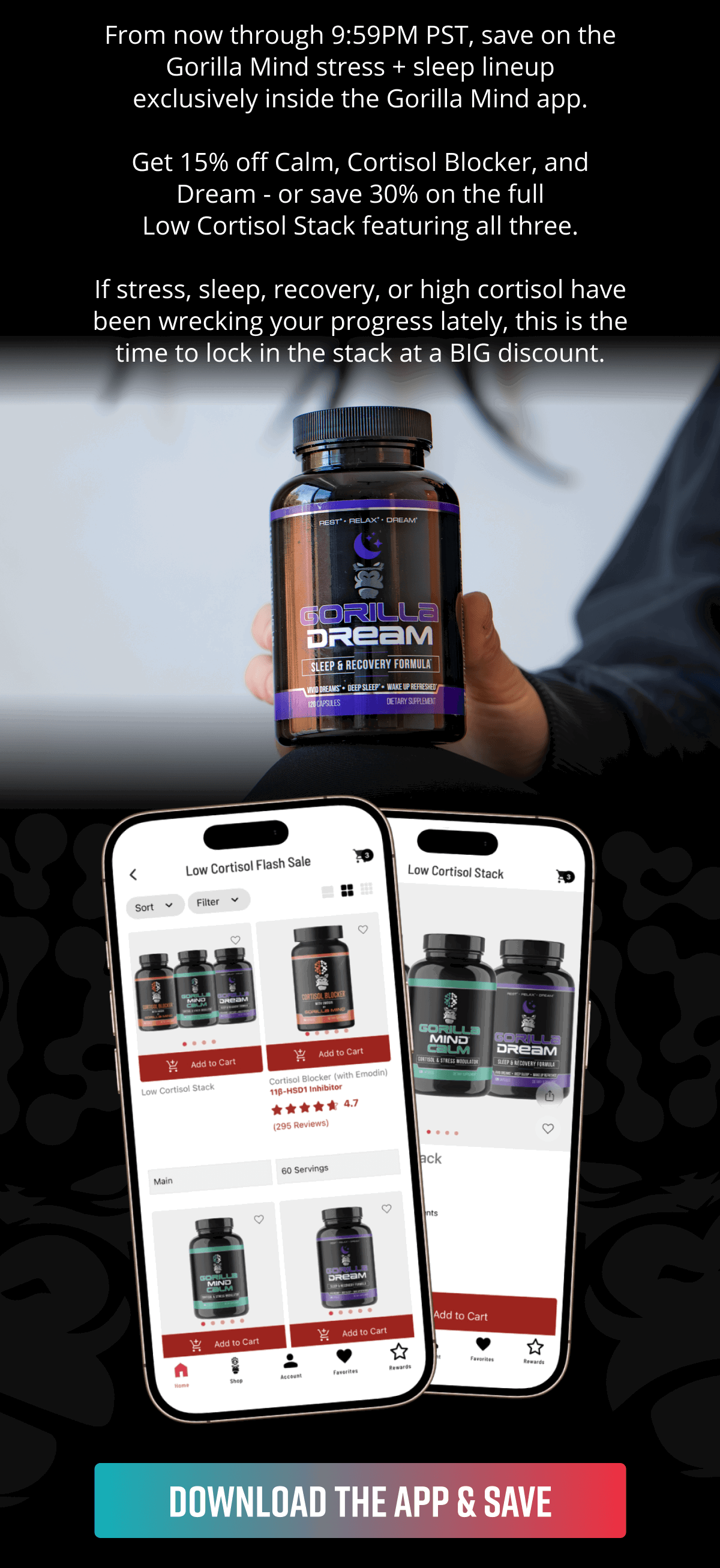Download The App & Save - Gorilla Mind