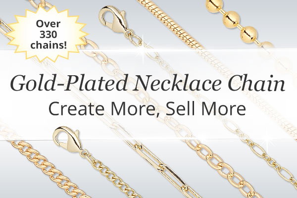 Gold-Plated Necklace Chain - Create More, Sell More - Over 330 Chains!