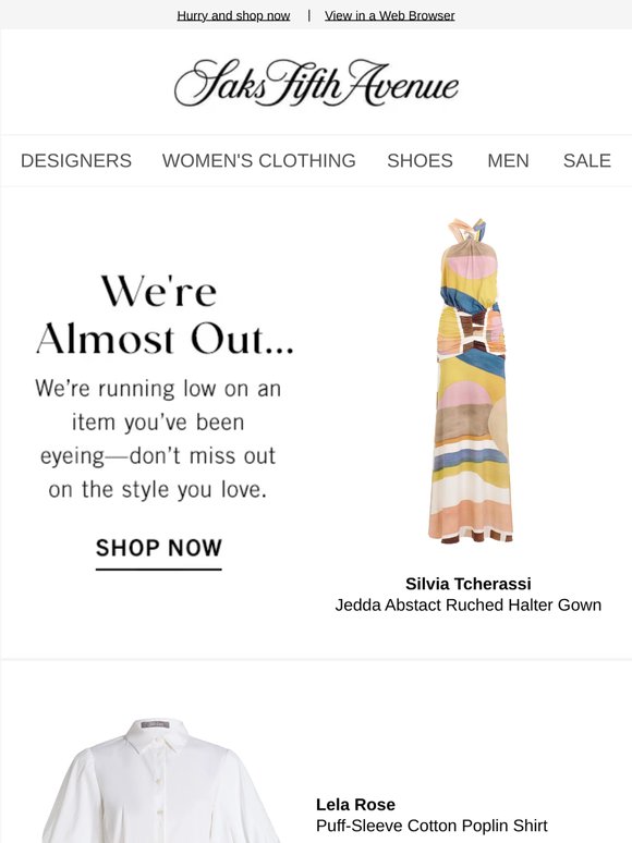 We're running low on your Silvia Tcherassi item & more