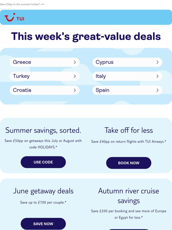Destination picks… straight to your inbox