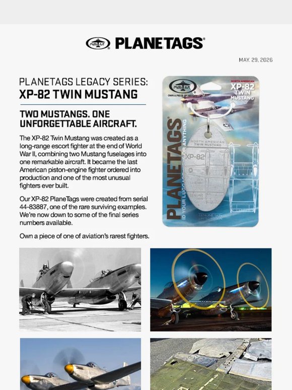 PlaneTags Legacy Series: XP-82 Twin Mustang