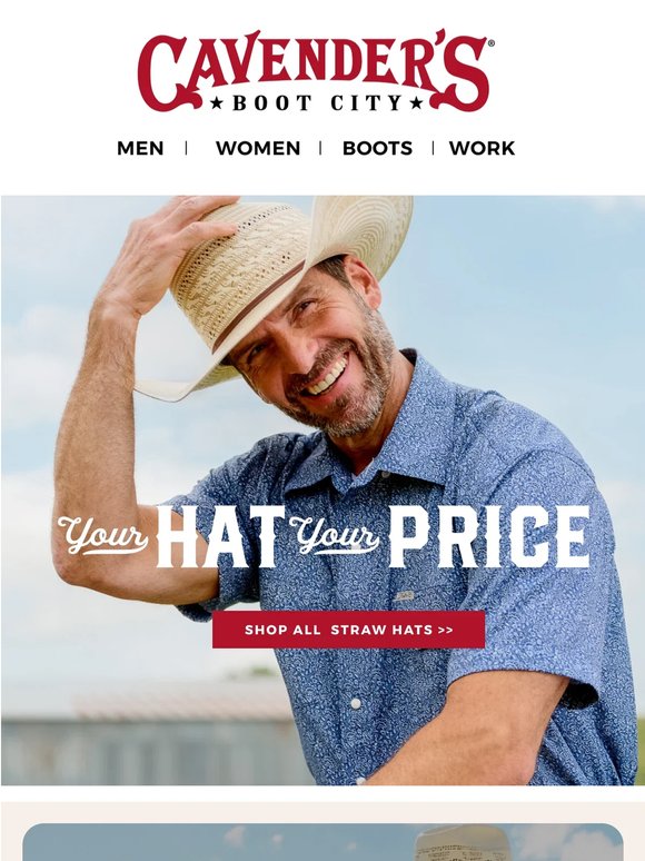 Straw Hats starting at $39.99