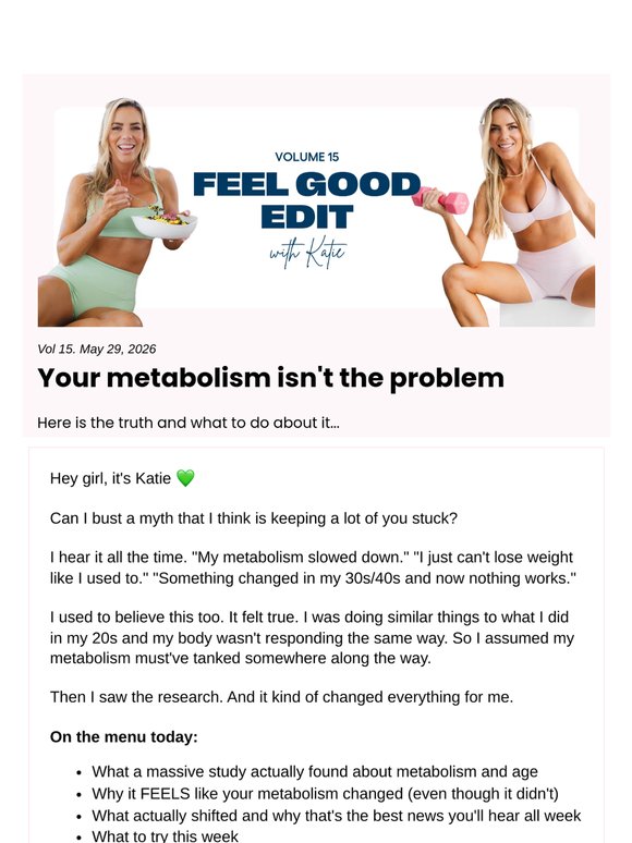 Your metabolism isn't the problem