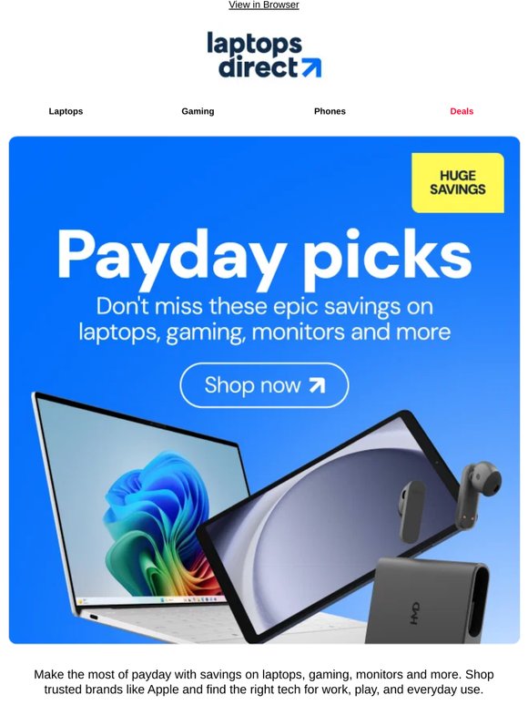 Payday deals on top tech brands